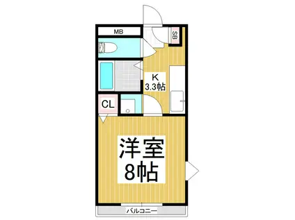 イルフィオーレ(1K/1階)の間取り写真