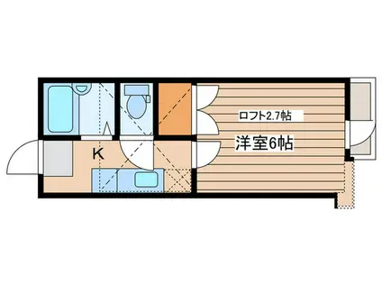 クリフサイド旭ヶ丘(1K/1階)の間取り写真