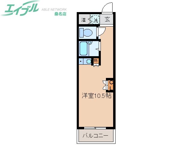 MKタウン江場B(ワンルーム/3階)の間取り写真