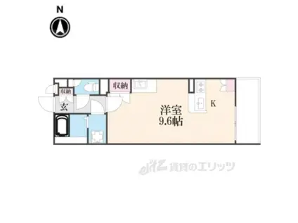 レオネクストコミンチャーレ九条(1K/2階)の間取り写真
