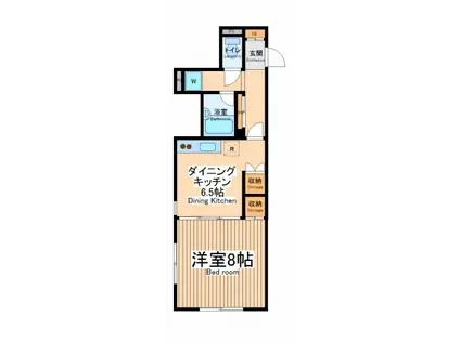 ルパルクマツガエ(1DK/1階)の間取り写真