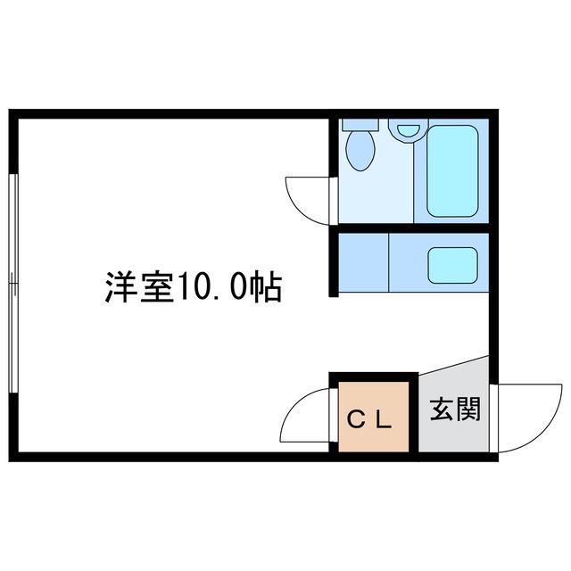 マルシンハイツ(ワンルーム/2階)の間取り写真