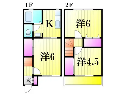 エトワールA棟(3K/1階)の間取り写真