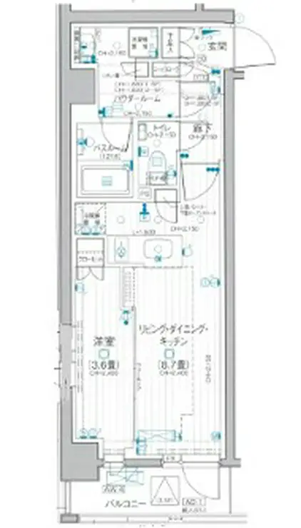 デュオステージ下落合 1階階 間取り