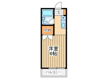 アーバンハイム(1K/2階)の間取り写真