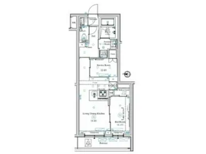 ARKMARK中村橋(1SLDK/3階)の間取り写真