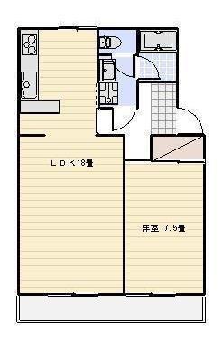 マンションカメリア I(1LDK/3階)の間取り写真