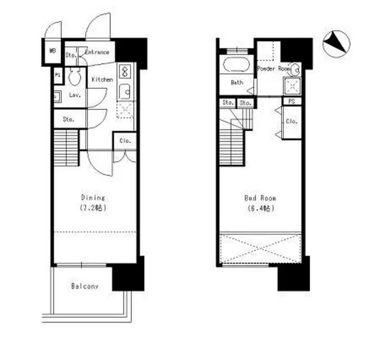 ドールマウスキャッスル 13階階 間取り