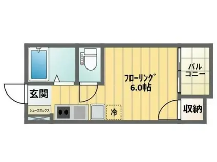 グランド目黒(ワンルーム/1階)の間取り写真