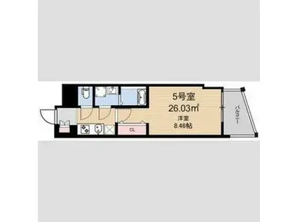 SPコート神戸(1K/5階)の間取り写真