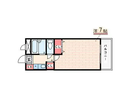 ハイツヤマネ(1K/3階)の間取り写真