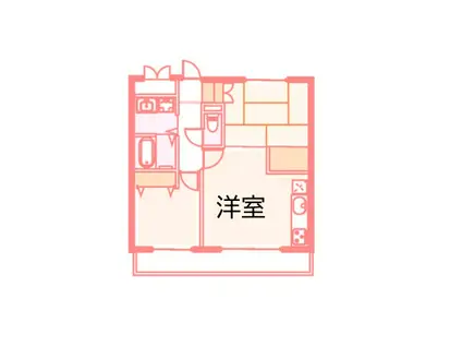 ブレストヒルズ篠原(2DK/3階)の間取り写真