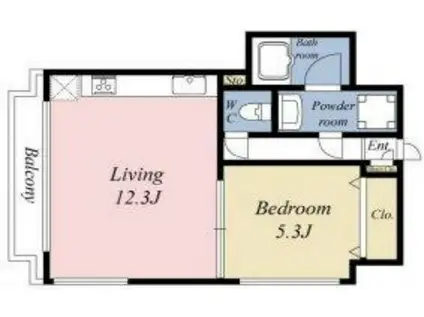 扇橋丸貞ビル(1LDK/4階)の間取り写真