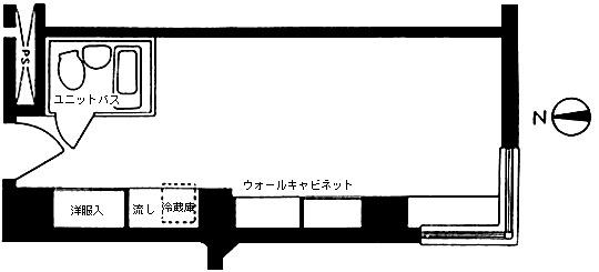 カサウィスタリア(ワンルーム/7階)の間取り写真