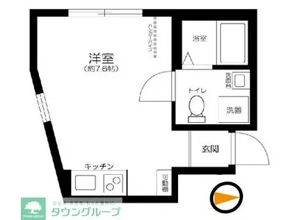 フォレスト西新井(ワンルーム/3階)の間取り写真