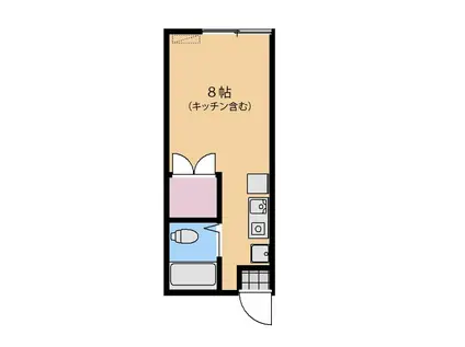 富士急行 都留文科大学前駅 徒歩10分 2階建 築44年(ワンルーム/1階)の間取り写真