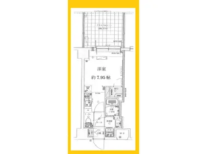 グランリーヴェル横濱和田町ELMO(ワンルーム/1階)の間取り写真