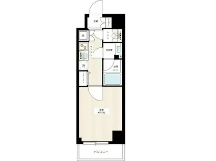 メインステージTOKYO・ノースHYS(1K/3階)の間取り写真