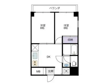 RESITY HACHIOJI(2DK/4階)の間取り写真