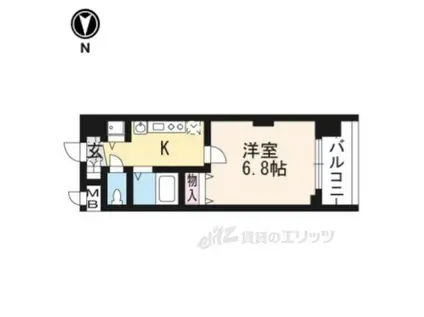 プレサンス二条城北聚楽(1K/5階)の間取り写真