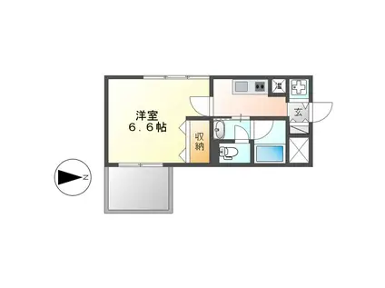 東桜コート(1K/7階)の間取り写真