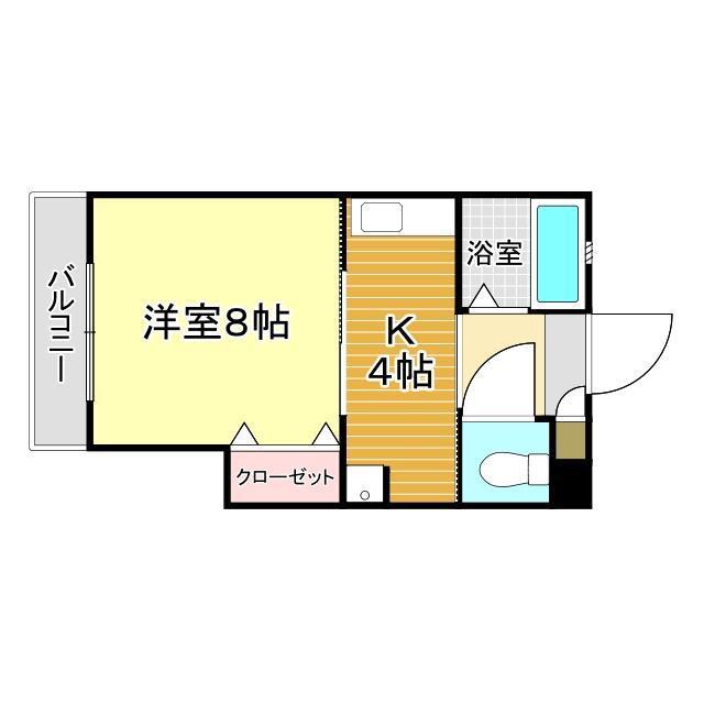 アルファ倶楽部マキシム(1K/2階)の間取り写真