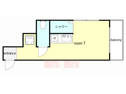 NK武庫川 (ワンルーム/1階)の間取り写真