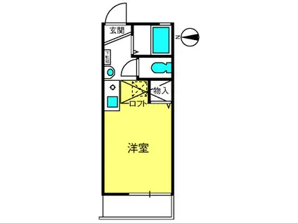 ソフィア(ワンルーム/2階)の間取り写真