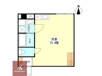 谷四プラザ(ワンルーム/1階)の間取り写真