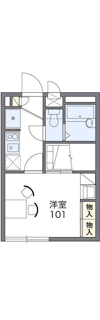 レオパレス宮の台(1K/2階)の間取り写真