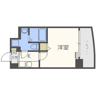 セレニテ難波西(1K/9階)の間取り写真