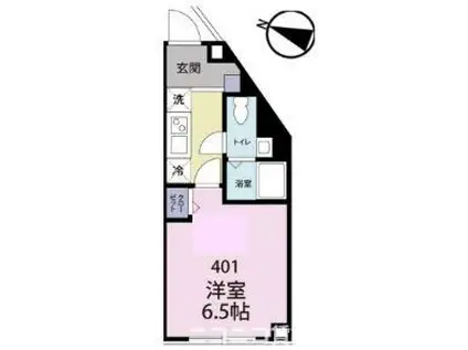 モンレーヴ南千住(1K/4階)の間取り写真