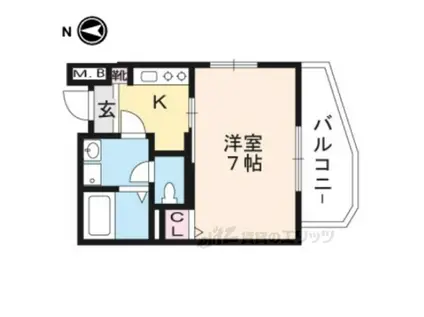 ドリーミーY(1K/5階)の間取り写真