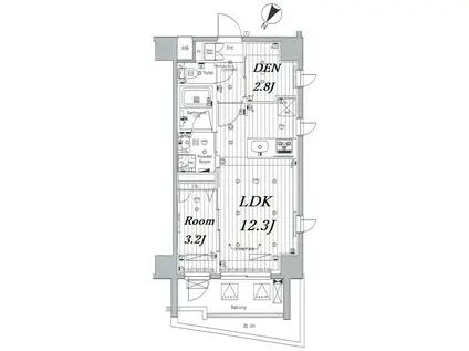 メイクス浅草イースト(1SLDK/7階)の間取り写真