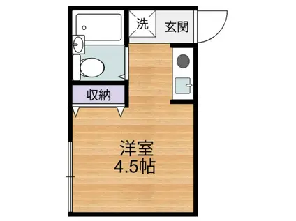 サンパレス(ワンルーム/1階)の間取り写真