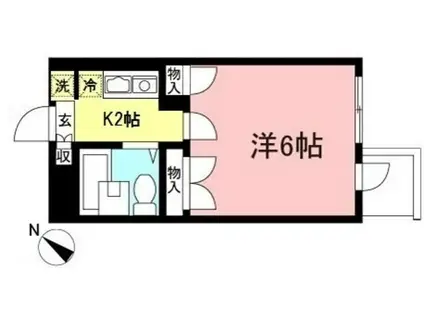 グレース・アイ(1K/2階)の間取り写真