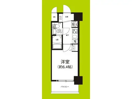 エグゼ大阪DOME CITYシエル(1K/8階)の間取り写真