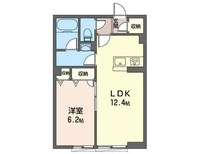 スリジエ戸塚(1LDK/3階)の間取り写真