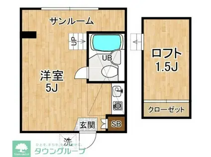 REDEAL成増(ワンルーム/2階)の間取り写真