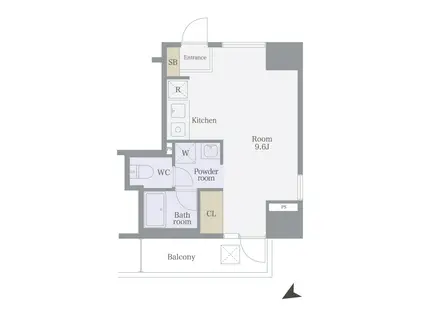 グレイスコート上野(ワンルーム/3階)の間取り写真