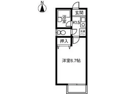 LIBERTY SPACE(1K/1階)の間取り写真