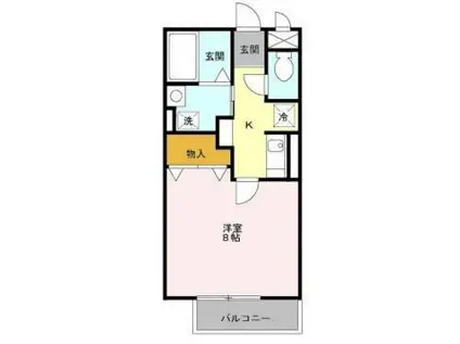 クルナード(1K/3階)の間取り写真