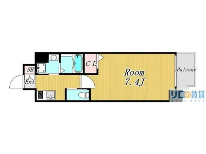 PLACZ SHIN-OSAKA(1K/12階)の間取り写真