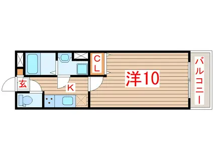 テラス31五橋(1K/6階)の間取り写真