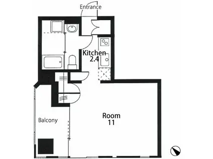 LUCERE(1K/4階)の間取り写真