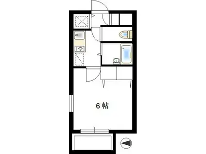 メゾンクレソンIII(1K/4階)の間取り写真