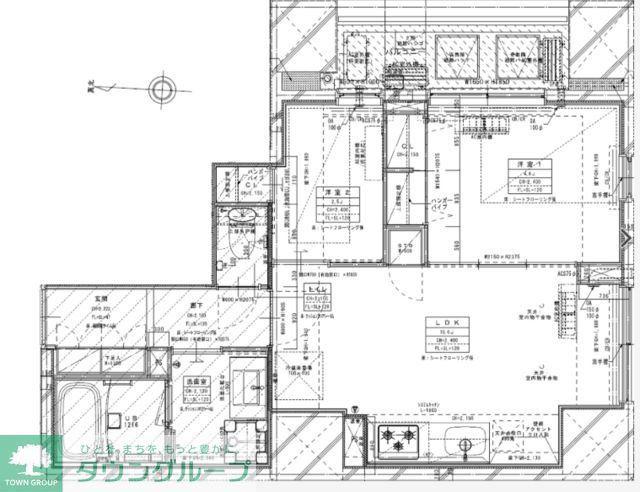 GARDEN XAVIS木場(2LDK/13階)の間取り写真