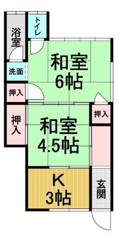 庄司文化(2K/1階)の間取り写真
