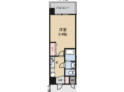 LUXE新大阪南(1K/7階)の間取り写真