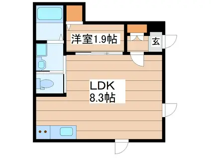 CREATE INC(1LDK/1階)の間取り写真